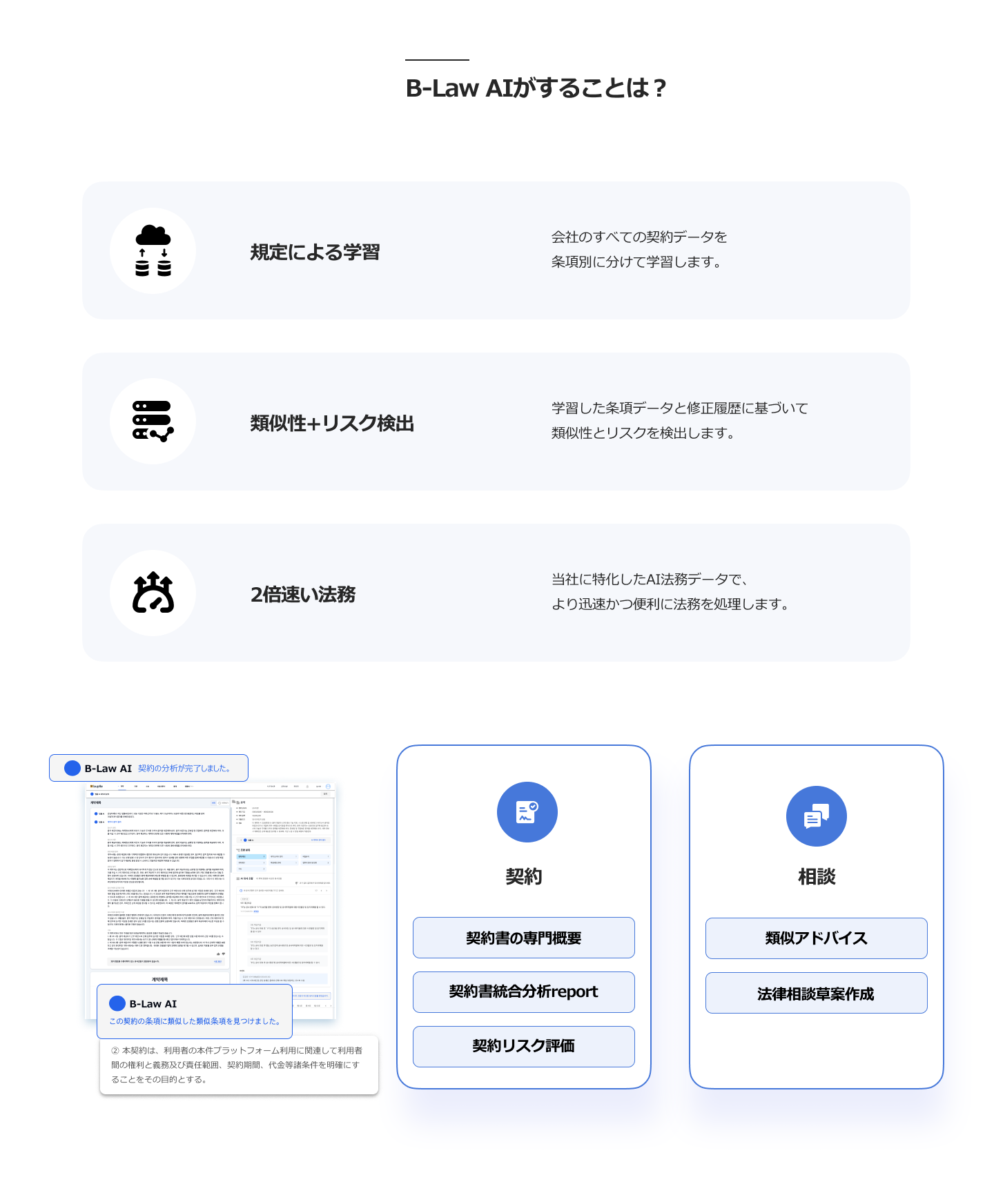 법틀 AI가 하는 일은? 조항별 학습, 유사성+리스크 탐지, 2배 더 빨라진 법무